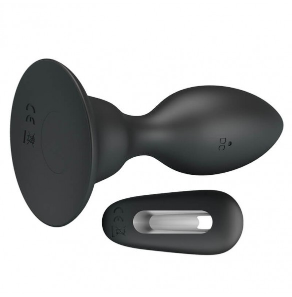 MR PLAY - Remote-Controlled Vibrating Anal Plug lll (Chargeable - Black)
